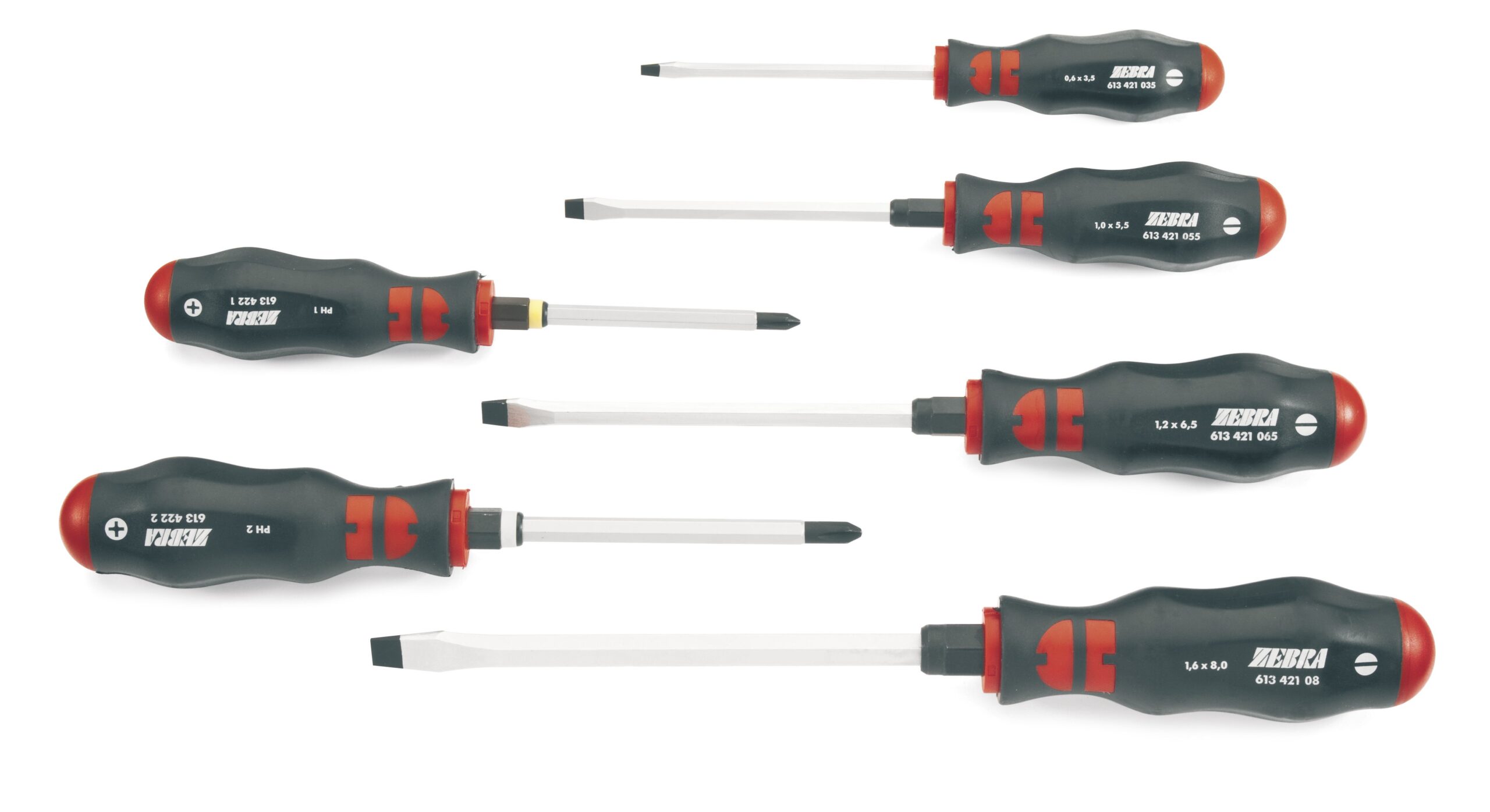Set destornillad., varilla hex., PH/plano, 6 uds