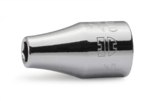Llave de vaso de 1/4 pulg. hexagonal métrica corta