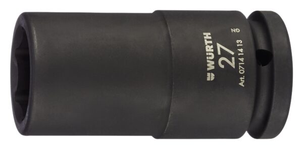 Llave vaso impacto 3/4 pulg. mét., hexag. larga