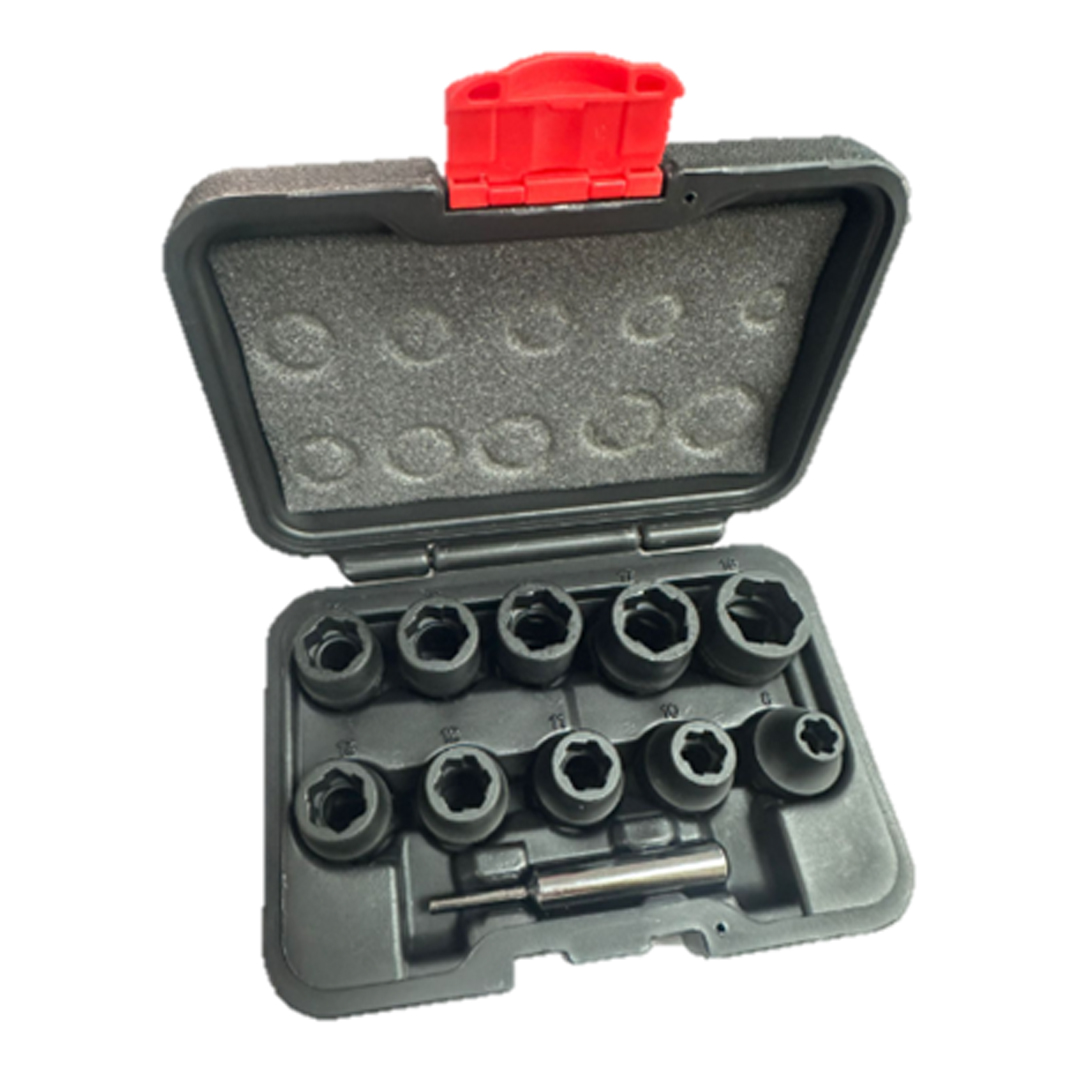 Set vasos extractores espiral 1/2 pulg. 11 pz
