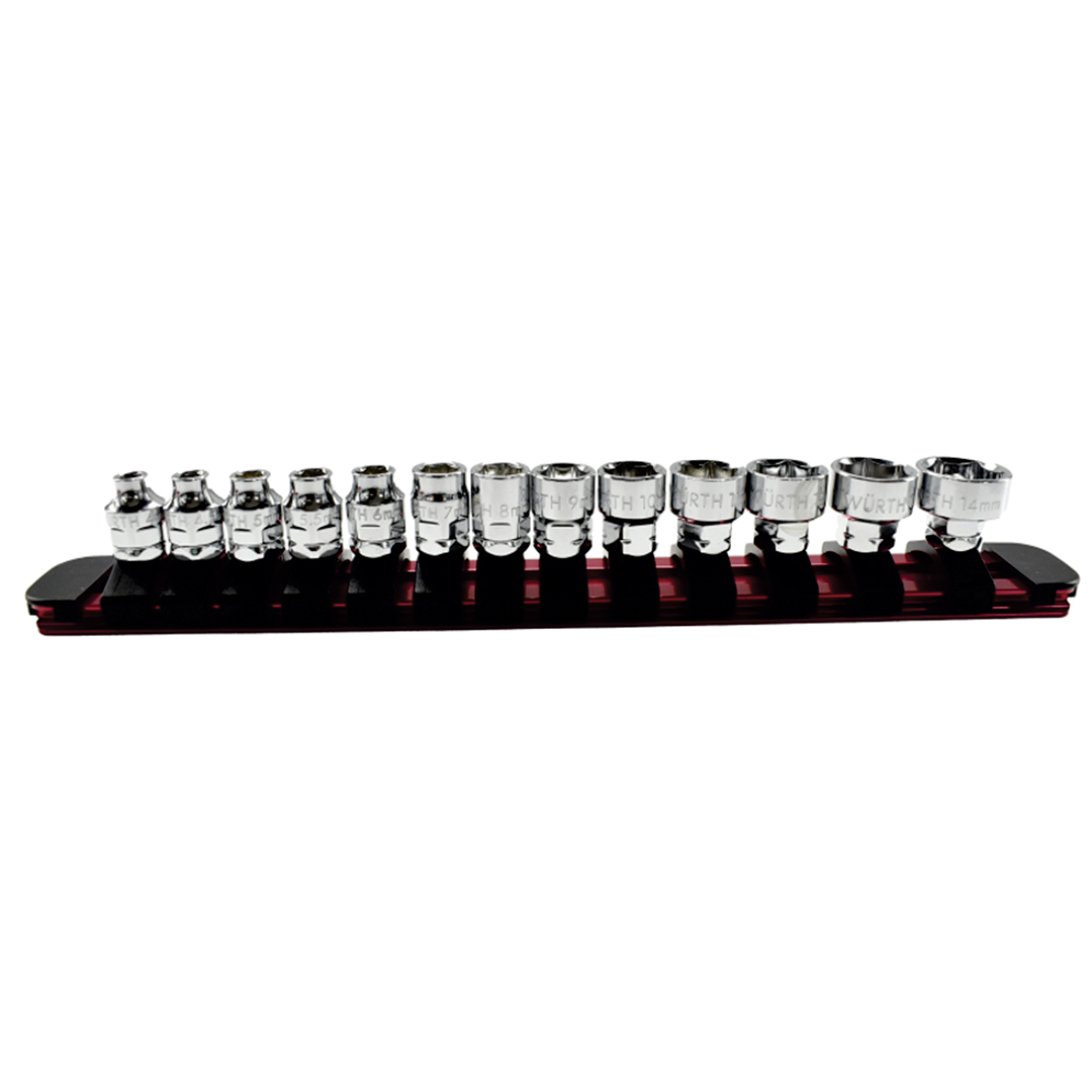 Set vaso espiral per. bajo hex. 1/4 pulg. 14 pz
