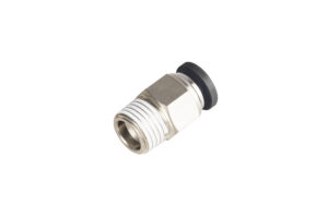 Conector roscado a presión, recto, pulg