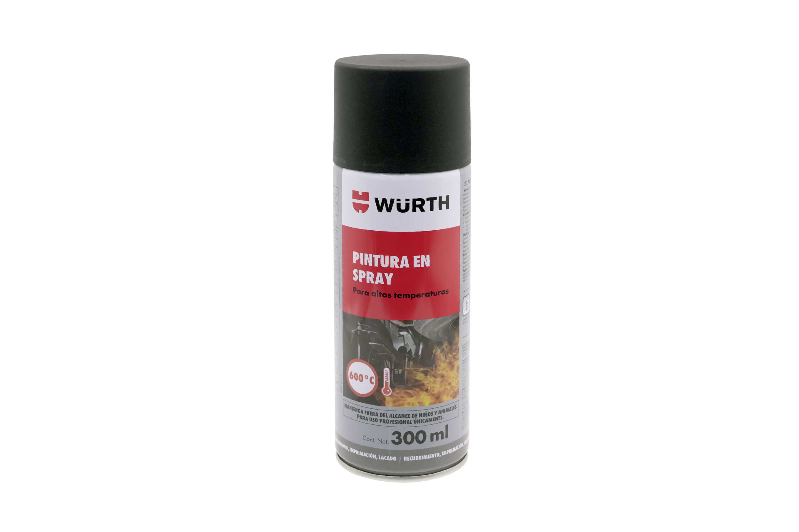 Pintura spray, color previa solicit., alta temp