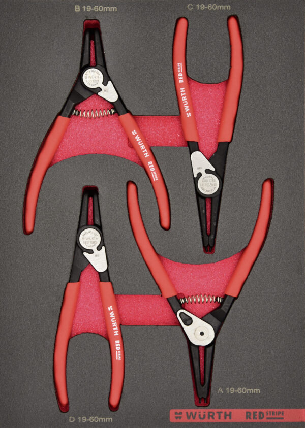 Circlip plier set 4.4.1 PL2 4pcs REDSTRIPE