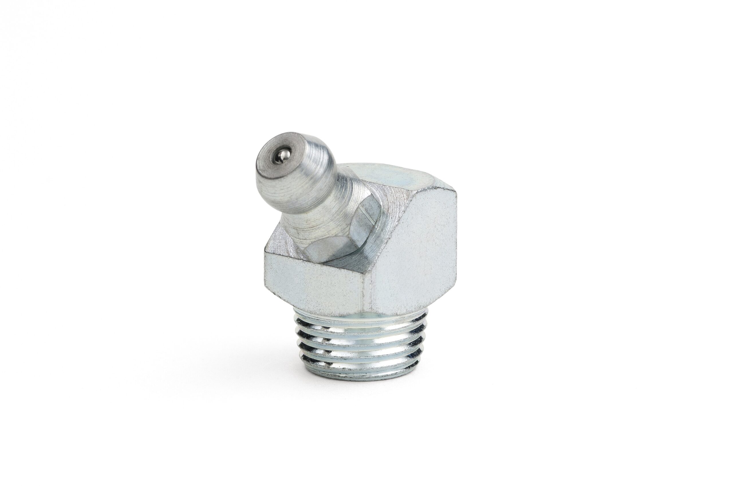 Boquilla de lubricación cónica acero 45°, forma B, cuadrado
