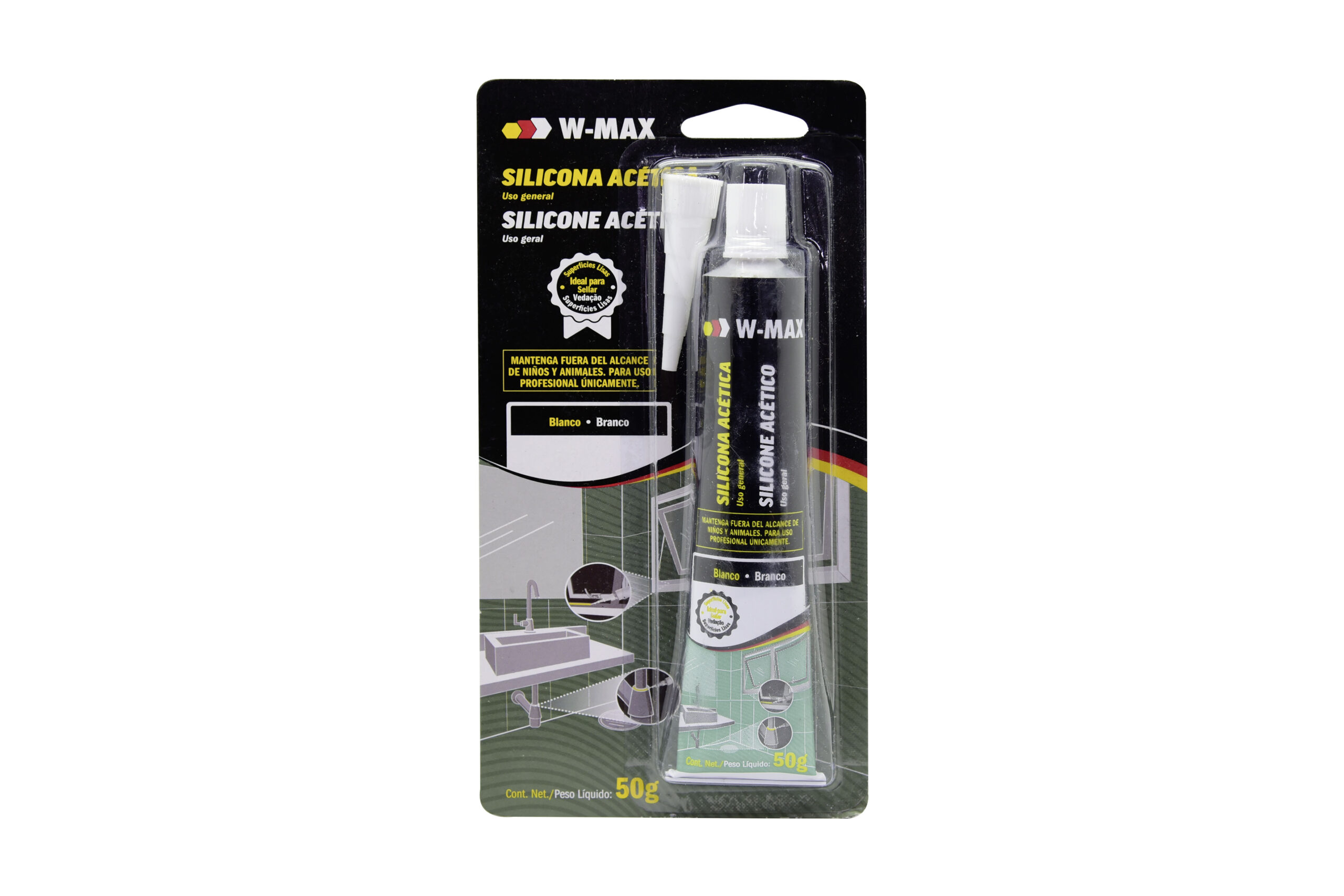 Silicona acética de uso general, W-MAX