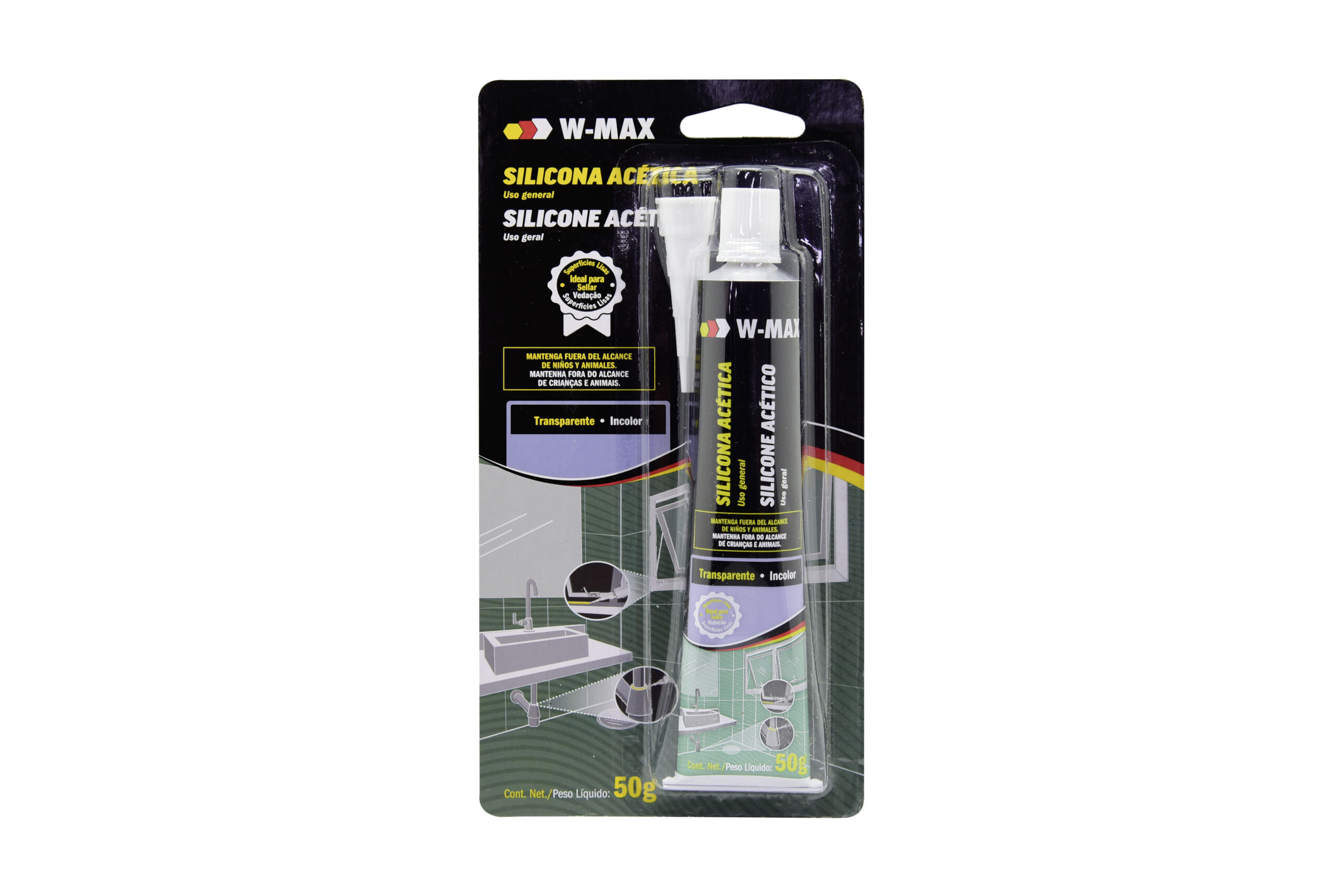 Silicona acética de uso general, W-MAX